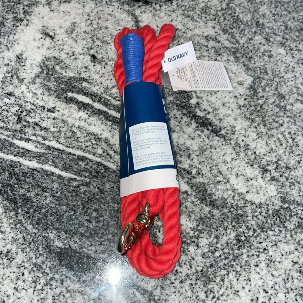 Old Navy Red 5 foot long braided dog leash NWT - Picture 2 of 4